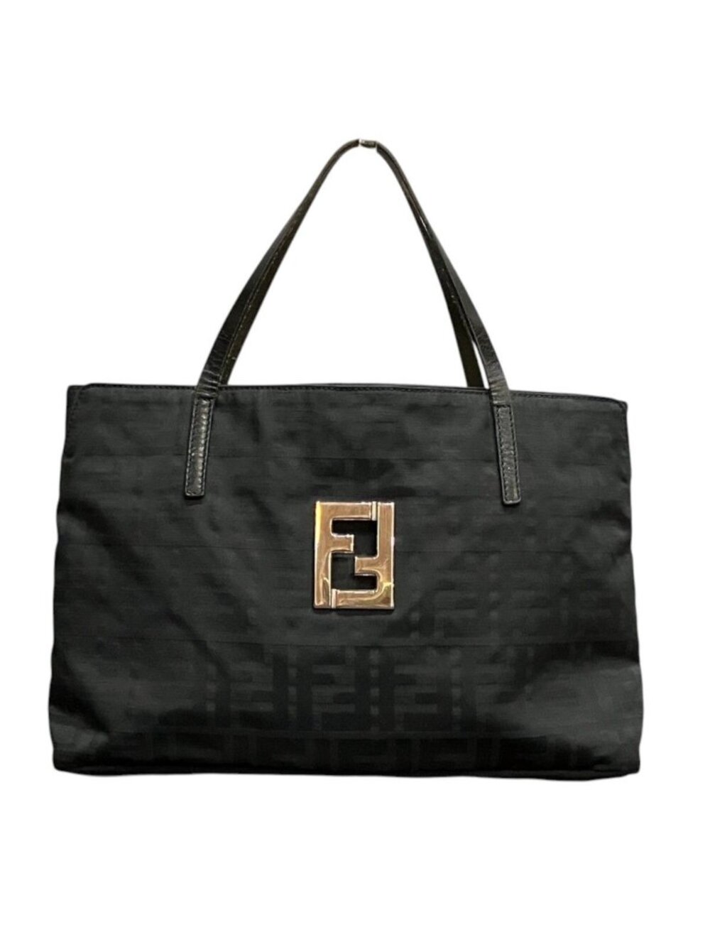 Fendi Zucca Handbag Nylon Leather